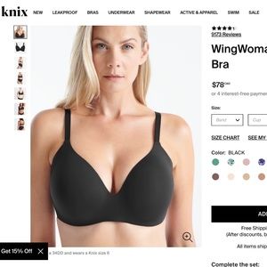 Knix bra Size 8 Like New and Free Extender!